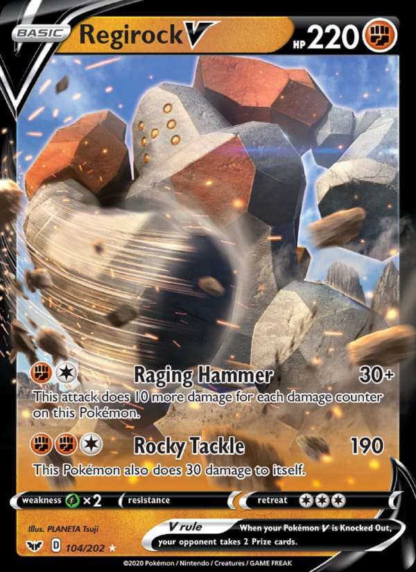 Regirock V, SWSH01: Sword & Shield Base Set · 104/202