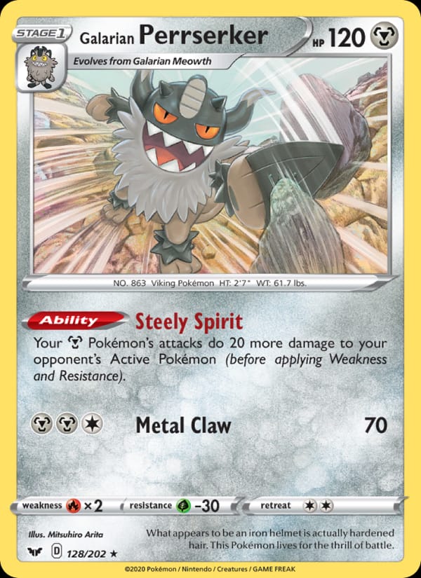 Galarian Perrserker, SWSH01: Sword & Shield Base Set · 128/202