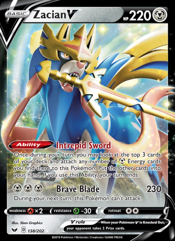 Zacian V, SWSH01: Sword & Shield Base Set · 138/202
