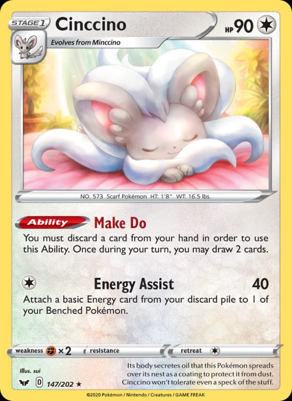 Cinccino, SWSH01: Sword & Shield Base Set · 147/202