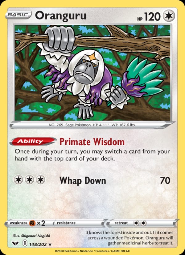 Oranguru, SWSH01: Sword & Shield Base Set · 148/202