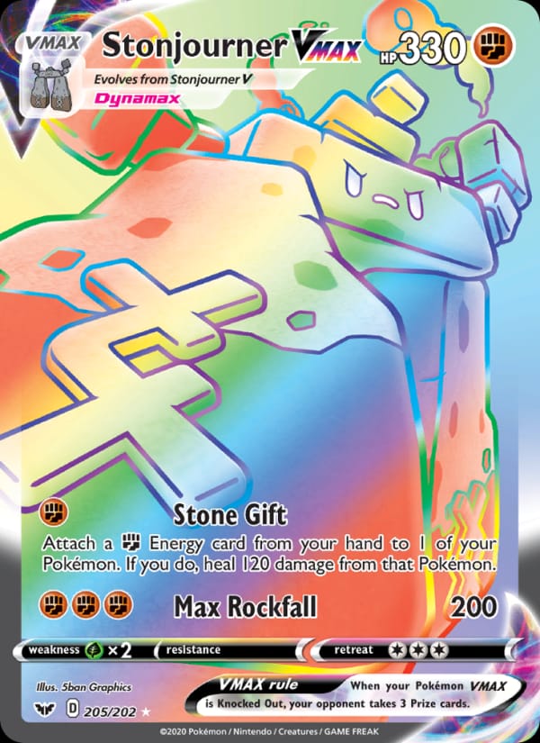 Stonjourner VMAX, SWSH01: Sword & Shield Base Set · 205/202