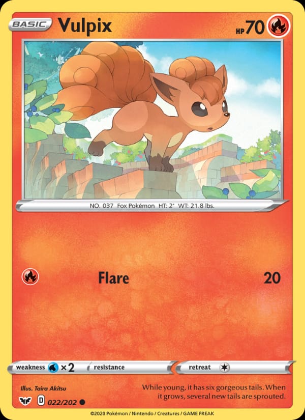 Vulpix, SWSH01: Sword & Shield Base Set · 022/202