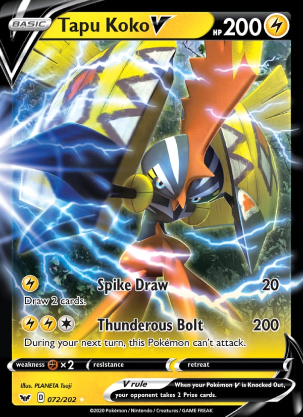 Tapu Koko V, SWSH01: Sword & Shield Base Set · 072/202