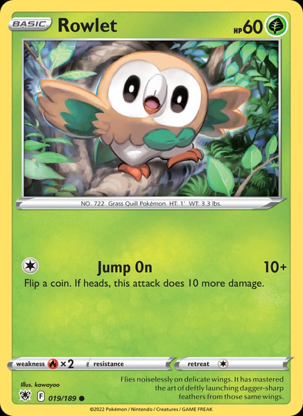 Rowlet, SWSH10: Astral Radiance · 019/189