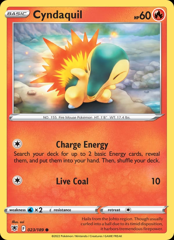 Cyndaquil, SWSH10: Astral Radiance · 023/189