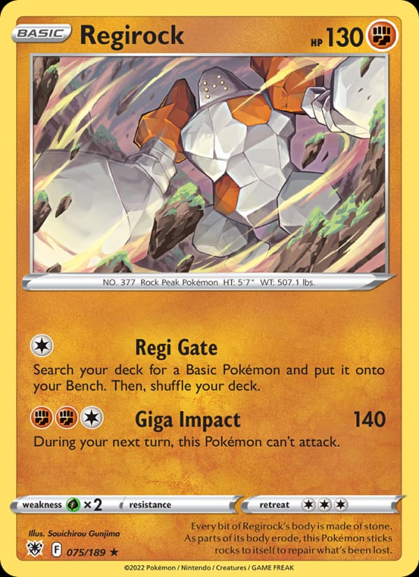 Regirock, SWSH10: Astral Radiance · 075/189
