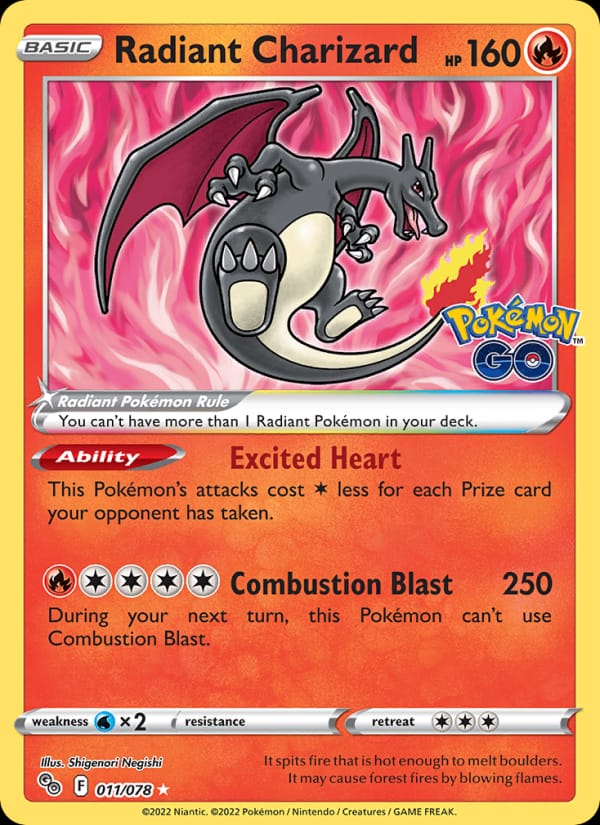Radiant Charizard, Pokemon GO · 011/078