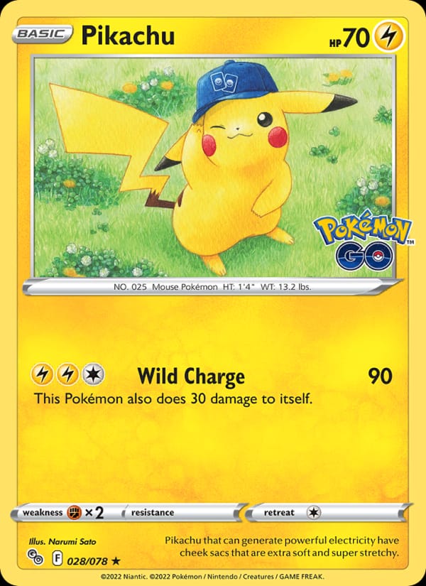 Pikachu, Pokemon GO · 028/078