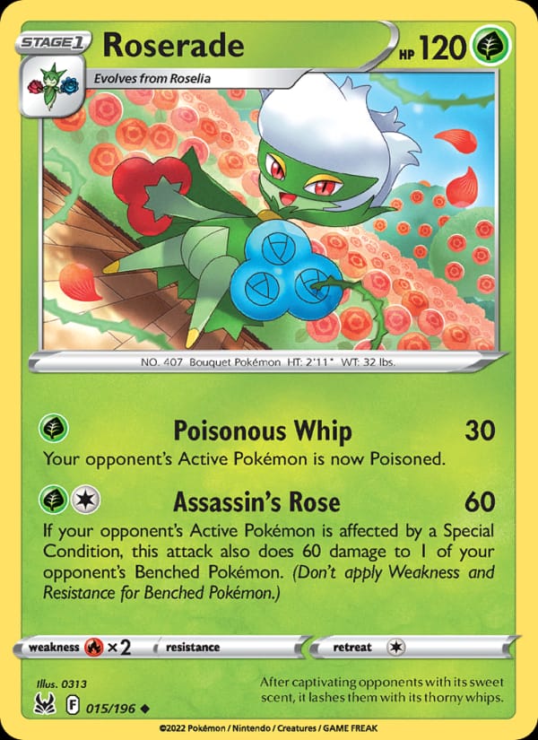 Roserade, SWSH11: Lost Origin · 015/196