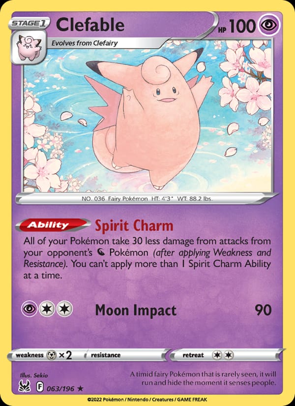 Clefable, SWSH11: Lost Origin · 063/196