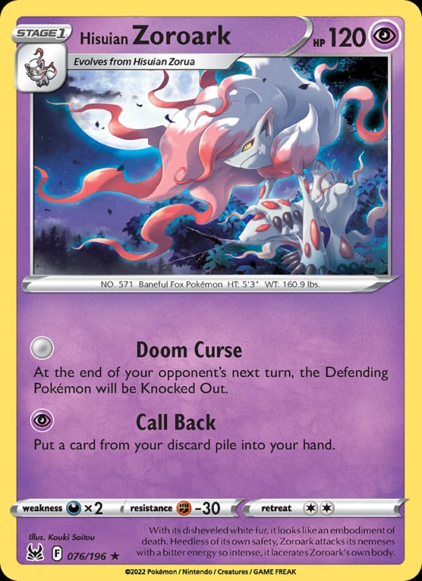 Hisuian Zoroark, SWSH11: Lost Origin · 076/196