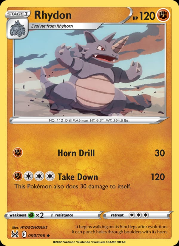 Rhydon, SWSH11: Lost Origin · 090/196
