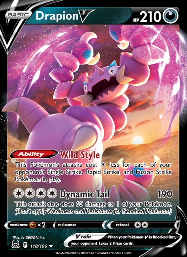 Drapion V, SWSH11: Lost Origin · 118/196