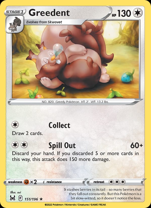 Greedent, SWSH11: Lost Origin · 151/196