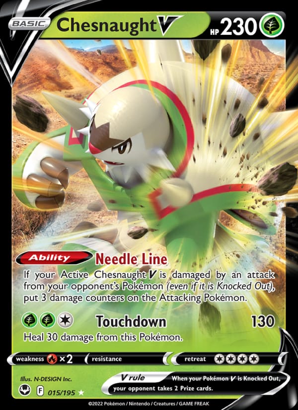 Chesnaught V, SWSH12: Silver Tempest · 015/195