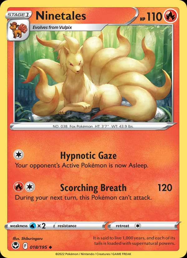 Ninetales, SWSH12: Silver Tempest · 018/195