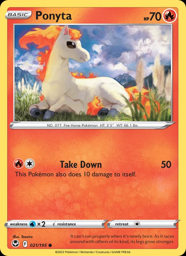 Ponyta, SWSH12: Silver Tempest · 021/195