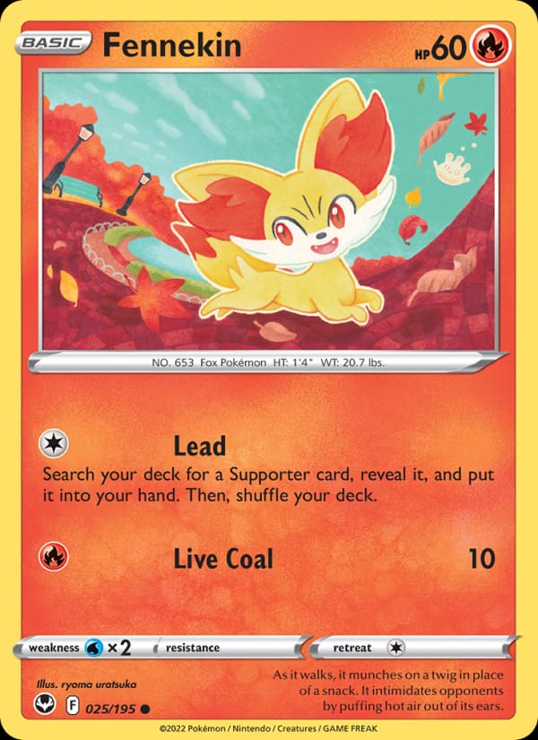Fennekin, SWSH12: Silver Tempest · 025/195