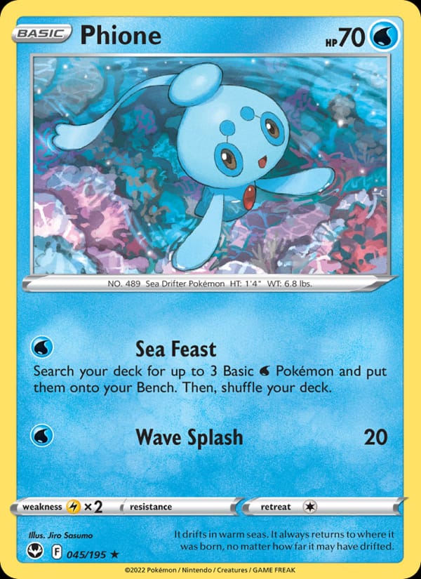 Phione, SWSH12: Silver Tempest · 045/195