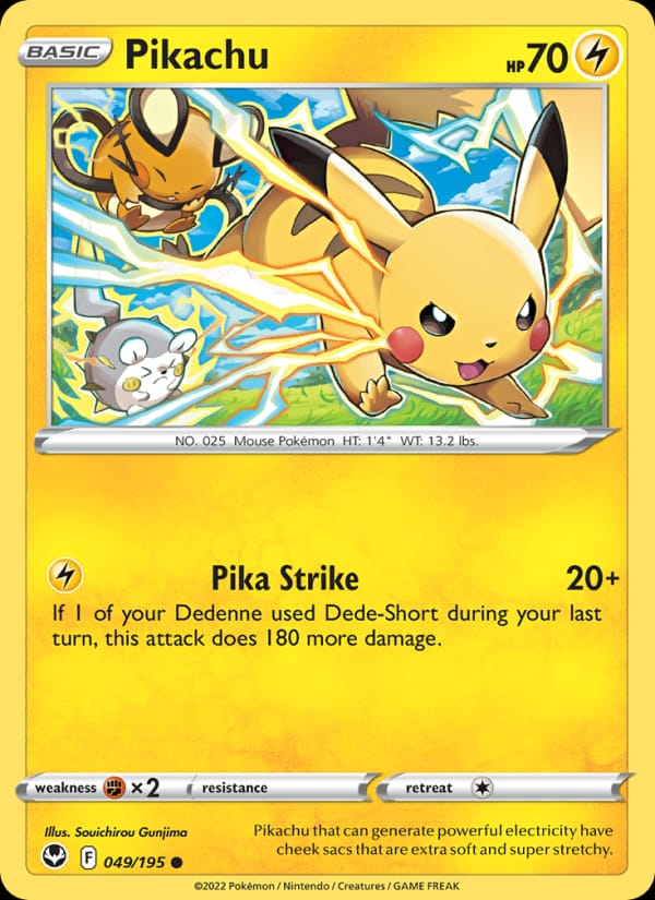 Pikachu, SWSH12: Silver Tempest · 049/195