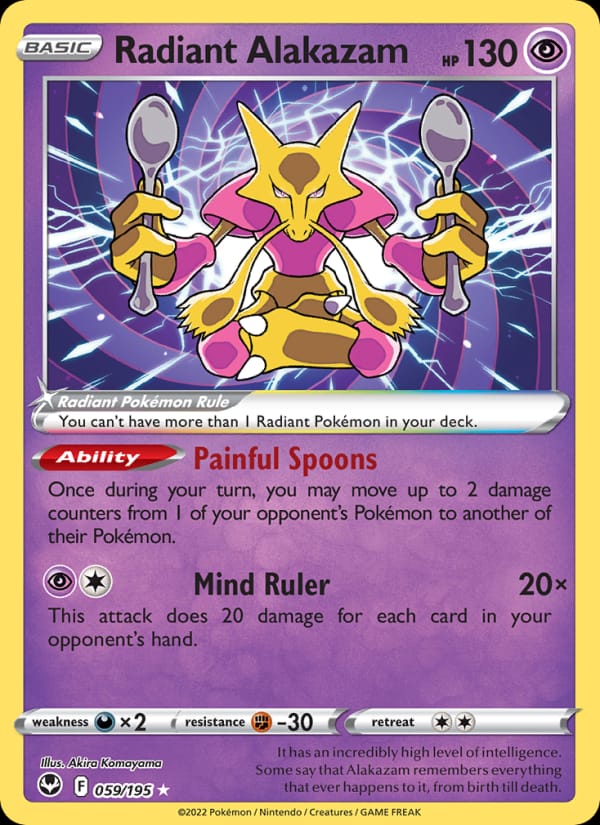 Radiant Alakazam, SWSH12: Silver Tempest · 059/195