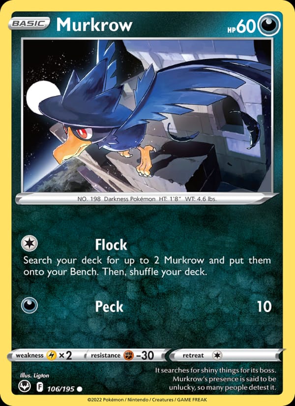 Murkrow, SWSH12: Silver Tempest · 106/195