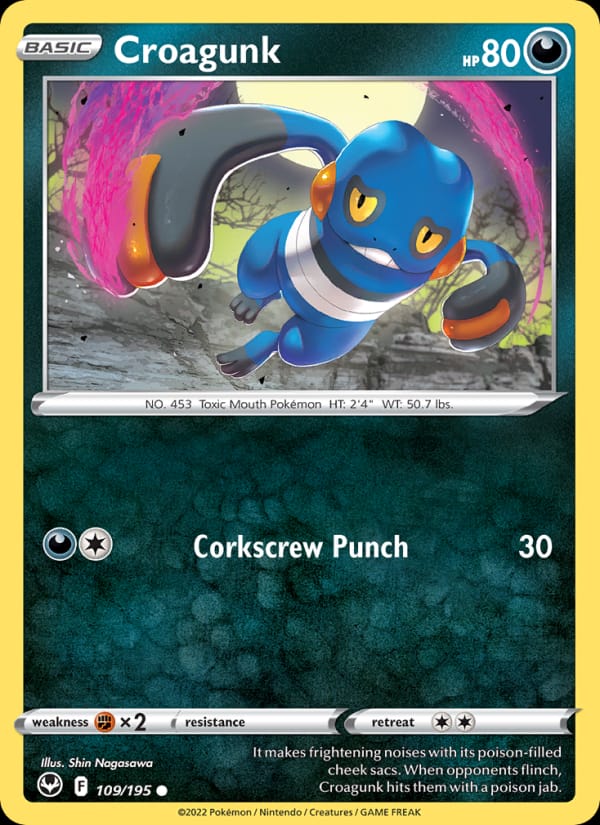 Croagunk, SWSH12: Silver Tempest · 109/195