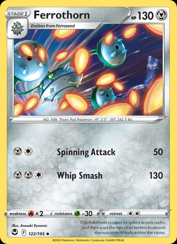 Ferrothorn, SWSH12: Silver Tempest · 122/195