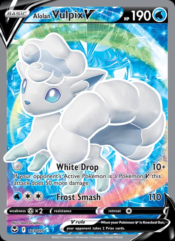 Alolan Vulpix V, SWSH12: Silver Tempest · 173/195