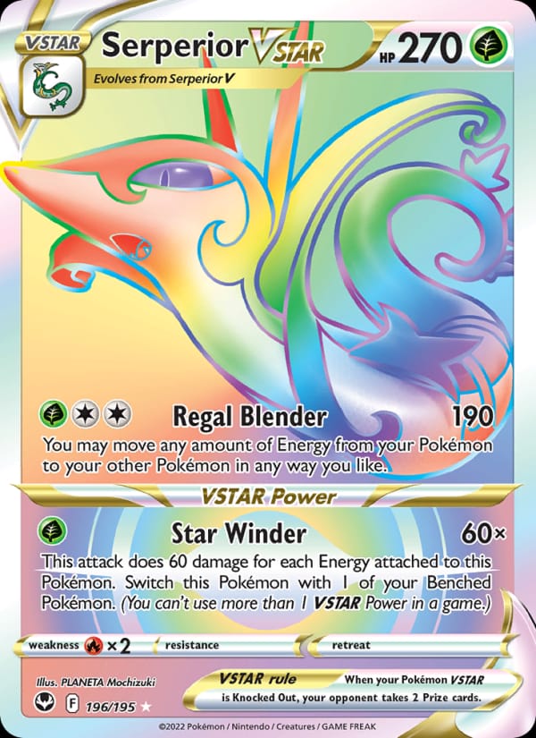 Serperior VSTAR, SWSH12: Silver Tempest · 196/195