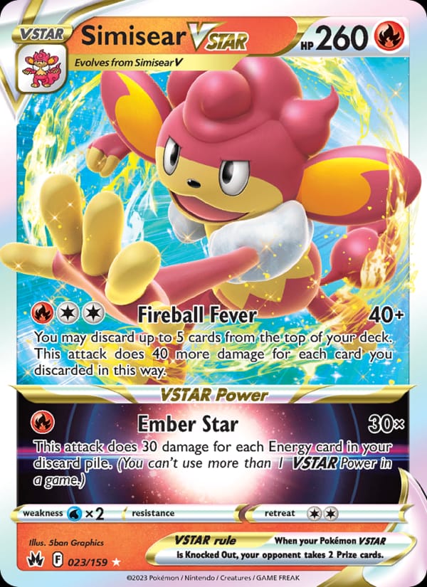 Simisear VSTAR, SWSH: Crown Zenith · 023/159