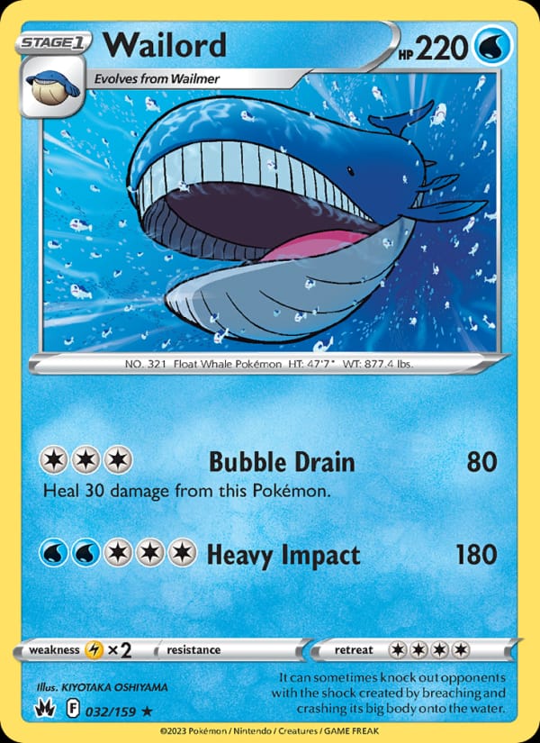 Wailord, SWSH: Crown Zenith · 032/159