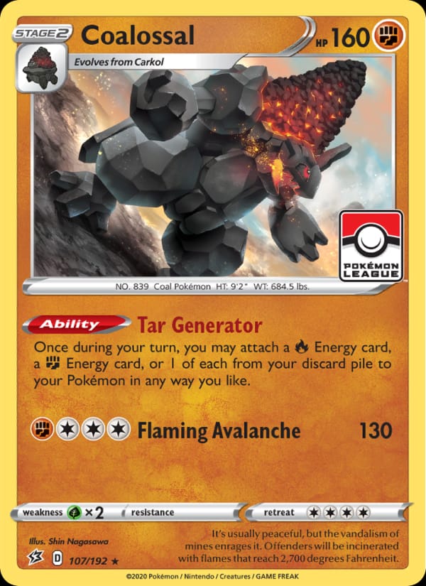 Coalossal, SWSH02: Rebel Clash · 107/192