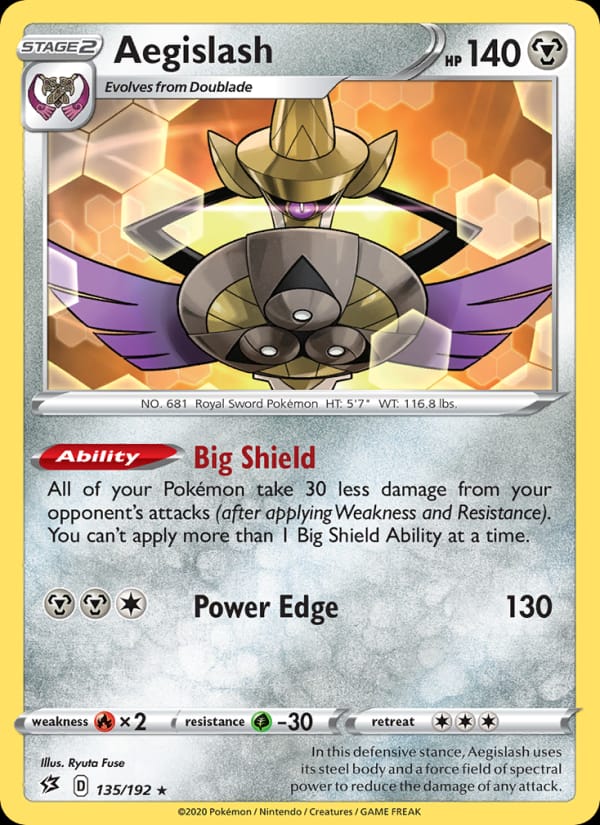 Aegislash, SWSH02: Rebel Clash · 135/192