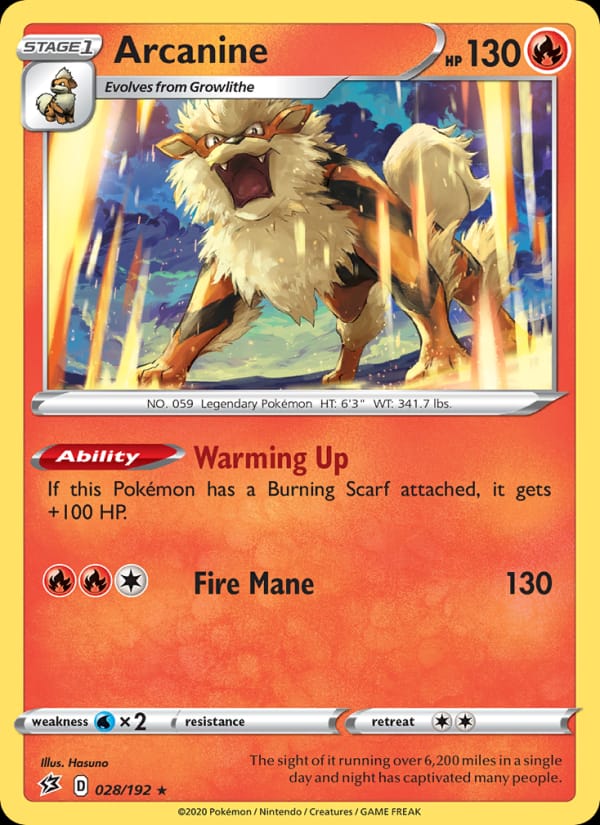 Arcanine, SWSH02: Rebel Clash · 028/192