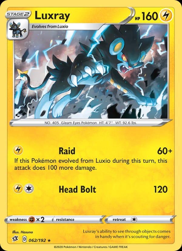Luxray, SWSH02: Rebel Clash · 062/192