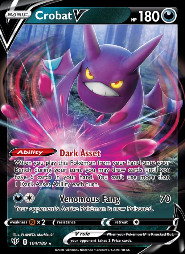 Crobat V, SWSH03: Darkness Ablaze · 104/189