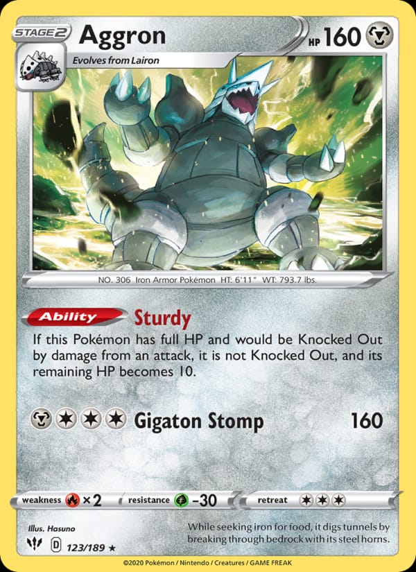 Aggron, SWSH03: Darkness Ablaze · 123/189