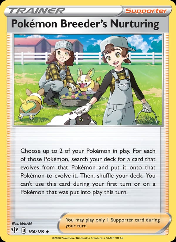 Pokemon Breeder's Nurturing, SWSH03: Darkness Ablaze · 166/189