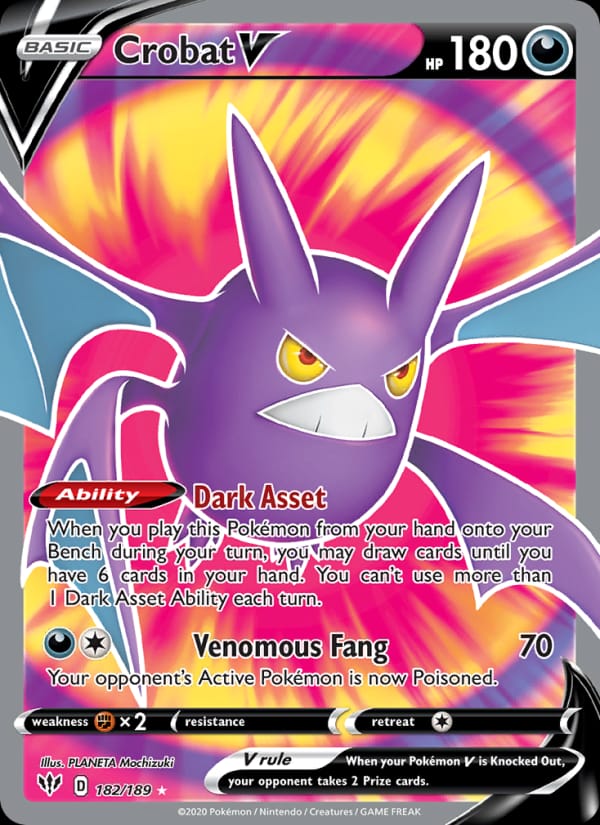 Crobat V, SWSH03: Darkness Ablaze · 182/189