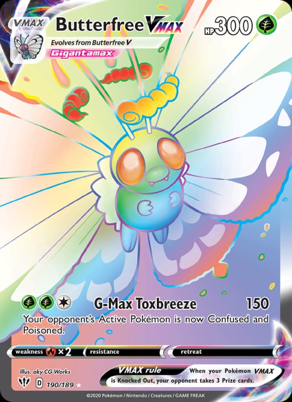 Butterfree VMAX, SWSH03: Darkness Ablaze · 190/189