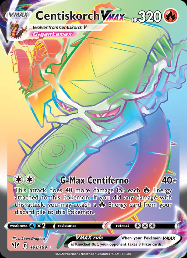 Centiskorch VMAX, SWSH03: Darkness Ablaze · 191/189