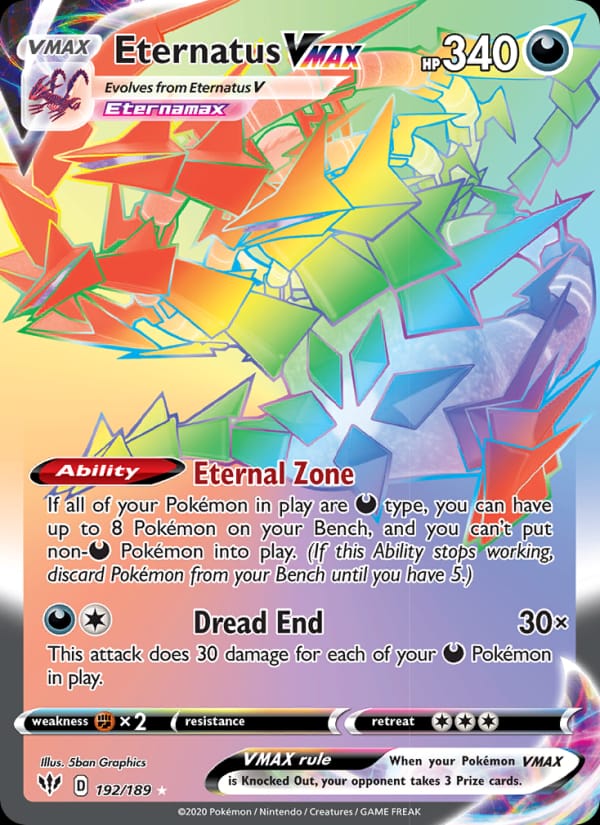 Eternatus VMAX, SWSH03: Darkness Ablaze · 192/189