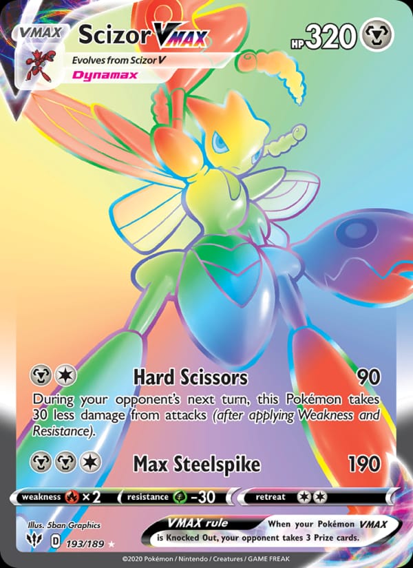 Scizor VMAX, SWSH03: Darkness Ablaze · 193/189