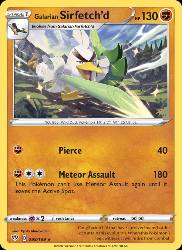 Galarian Sirfetch'd, SWSH03: Darkness Ablaze · 098/189