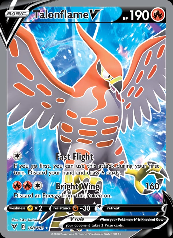 Talonflame V, SWSH04: Vivid Voltage · 168/185