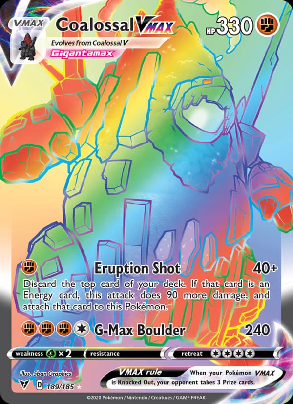 Coalossal VMAX, SWSH04: Vivid Voltage · 189/185