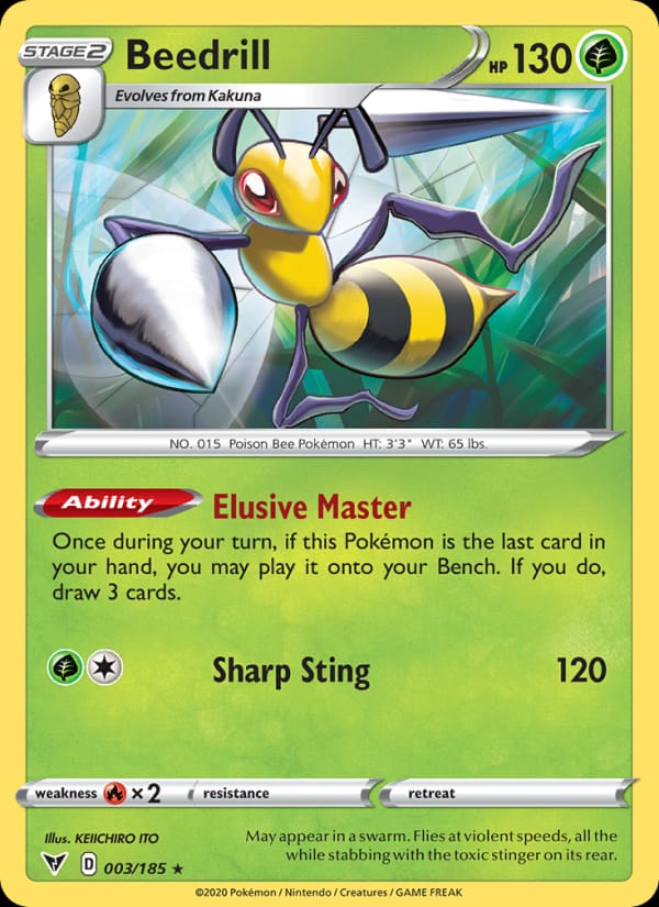 Beedrill, SWSH04: Vivid Voltage · 003/185