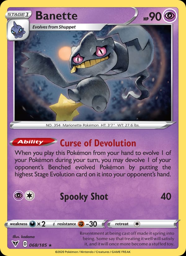 Banette, SWSH04: Vivid Voltage · 068/185